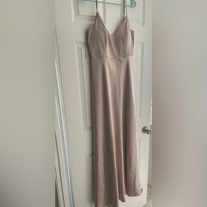 Birdy Grey satin Taupe Jay dress